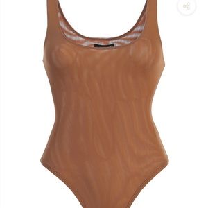 NWT Nude Mesh Bodysuit